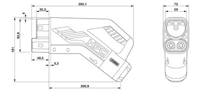 Phoenix Contact 1396518 CHARX PT2C-DC375-5,0MES00P - DC Şarj Kablosu 375 kW CCS Tip 2