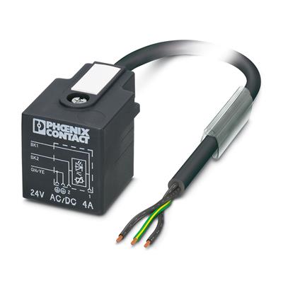 Phoenix Contact 1443129 SAC-3P-5,0-PUR/A-1L-V | Sensör/Aktüatör Kablosu | 3 Kutup, 5 m, PUR Siyah-Gri, 1 LED