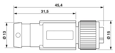 Phoenix Contact 1573400 NBC-M12FSD/0,2-93B/M12FSD – PROFINET & EtherCAT® CAT5 Ağ Kablosu, 0,2 m