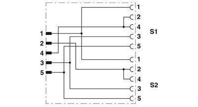Phoenix Contact 1683413 SAC-3P-M12Y/2XM12FS B PE - Y dağıtıcı