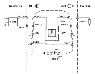 Phoenix Contact 2810780 MINI MCR-SL-SHUNT-UI-NC - Sinyal çevirici