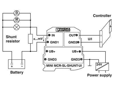 Phoenix Contact 2810780 MINI MCR-SL-SHUNT-UI-NC - Sinyal çevirici