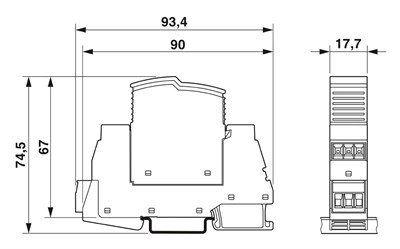 Phoenix Contact 2907916 PLT-SEC-T3-24-FM-UT Tip 3 Aşırı Gerilim Koruma Cihazı 24V AC/DC