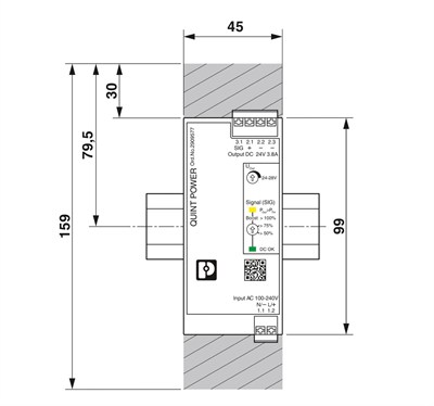 Phoenix Contact 2909577 QUINT4-PS/1AC/24DC/3.8/PT - Güç kaynağı