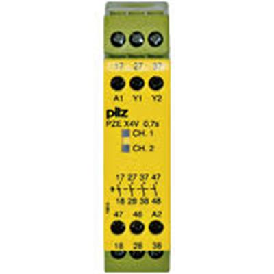 Pilz 774586 PZE X4V 0,7/24VDC 4 N/O Kontak Genişletme Bloğu – 22,5 mm, Sabit 0,75 sn