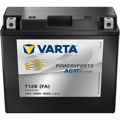 Powersports AGM Active 12V 10Ah 160 A – T12B (FA) | Motosiklet & ATV Aküsü