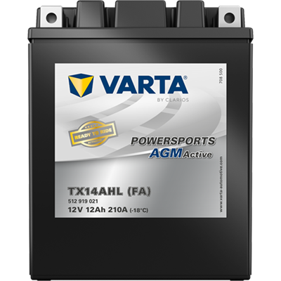 Powersports AGM Active 12V 12Ah 210 A – TX14AHL (FA) | Motosiklet & ATV Aküsü