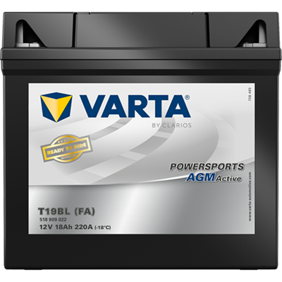 Powersports AGM Active 12V 18Ah 220 A – T19BL (FA) | Motosiklet & ATV Aküsü
