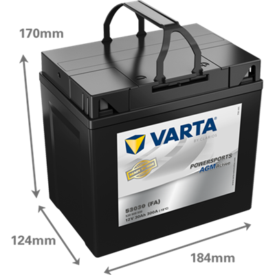 Powersports AGM Active 12V 30Ah 300 A – 53030 (FA) | Motosiklet & ATV Aküsü