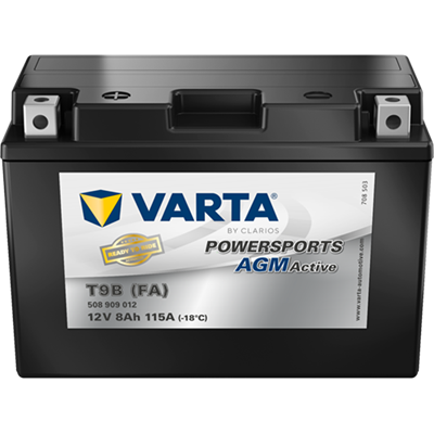 Powersports AGM Active 12V 8Ah 115 A – T9B (FA) | Motosiklet & ATV Aküsü