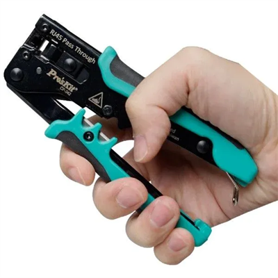 Proskit CP-342 Mini RJ45 Sıkma Pensesi 4 Fonksiyonlu Geçişli Konektör