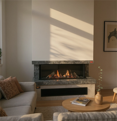 Revega  H100UB-L Seramik Camlı Hermetik Doğalgazlı Şömine 7 Kw - 1000mm