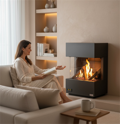 Revega H50Ab Seramik Camlı Hermetik Doğalgazlı Şömine 5Kw -510mm