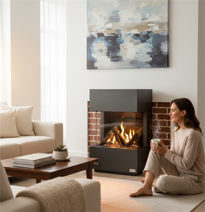 Revega H50Ab Seramik Camlı Hermetik Doğalgazlı Şömine 5Kw -510mm