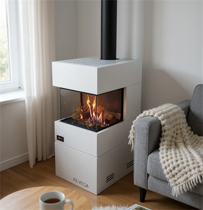 Revega H50UB Seramik Camlı Hermetik Doğalgazlı Şömine 5 Kw