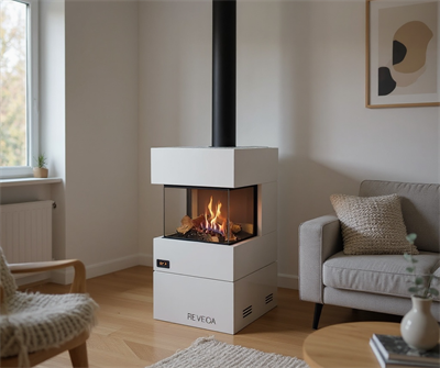 Revega H50UB Seramik Camlı Hermetik Doğalgazlı Şömine 5 Kw