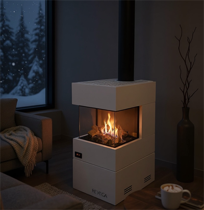 Revega H50UB Seramik Camlı Hermetik Doğalgazlı Şömine 5 Kw