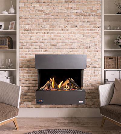 Revega H75Ab Seramik Camlı Hermetik Doğalgazlı Şömine 6Kw-850mm