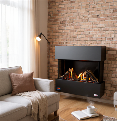 Revega H75Ab Seramik Camlı Hermetik Doğalgazlı Şömine 6Kw-850mm