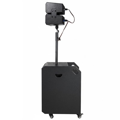 Shile SL-9 400W Aktif Kule Ses Sistemi 2 Adet Kablosuz Mikrofonlu Tekerlekli MDF Kasa Bluetooth/TWS/DSP Destekli PA Seti