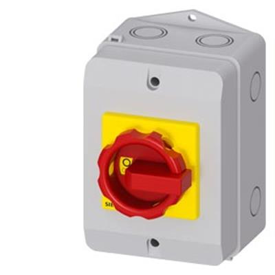 Siemens 3LD2264-0TB53 Kutulu Şalteri 3x32A. Sarı/Kırmızı IP65