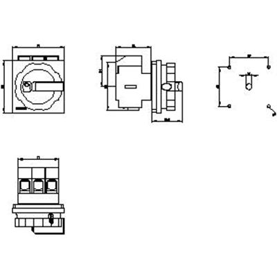 Siemens 3LD2804-0TK53 Emniyet Şalteri 3x125A. Sarı/Kırmızı