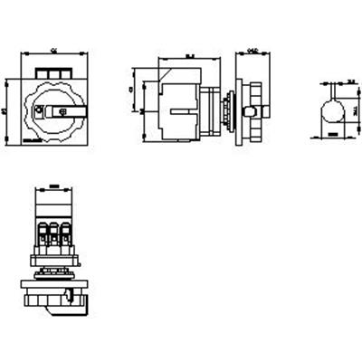 Siemens 3LD3454-0TK53 Emniyet Şalteri 3x63A Sarı/Kırmızı