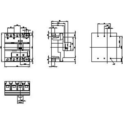 Siemens 3VA1225-5EF42-0AA0 Kompakt Şalter 250A. 55 kA TM240 4K