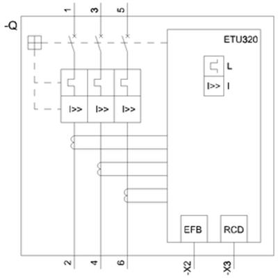 Siemens 3VA2116-5HL32-0AA0 Kompakt Şalter 160A. 55 kA ETU320