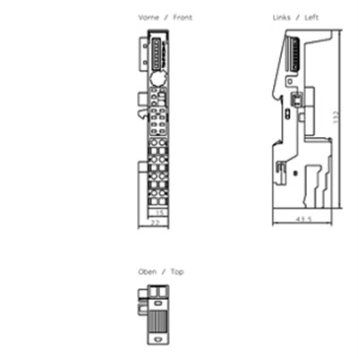 Siemens 6ES7193-4CB30-0AA0 ET200S TM-E15C24-01 2x4 Terminal Modülü-KUTUSUZ