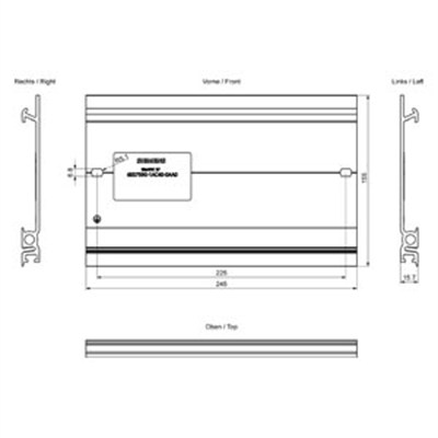 Siemens 6ES7590-1AC40-0AA0 – S7-1500 Montaj Rayı 245 mm