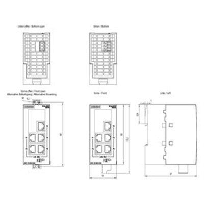 Siemens 6GK5005-0BA00-1AB2 SCALANCE XB005 Yönetimsiz 5 Port Endüstriyel Ethernet