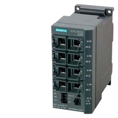 Siemens 6GK5208-0BA10-2AA3 SCALANCE X208 Yönetilebilir 8 Port IE Anahtarı