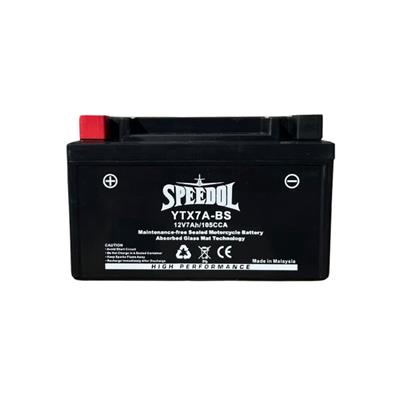 SPEEDOL SP-YTX7A-BS MOTOSIKLET AKUSU (AGM TEKNOLOJISI) 12V7AH/105CCA