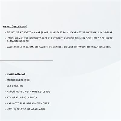 SPEEDOL SP-YTX7L-BS MOTOSIKLET AKUSU (AGM TEKNOLOJISI) 12V7AH/100CCA