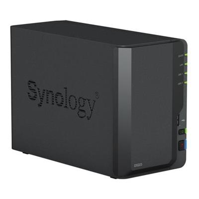 Synology DS223 2 Yuvalı Tower NAS | 36 TBa Kadar Kapasite, 2 GB DDR4 RAM, Btrfs Dosya Sistemi