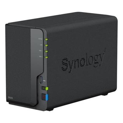 Synology DS223 2 Yuvalı Tower NAS | 36 TBa Kadar Kapasite, 2 GB DDR4 RAM, Btrfs Dosya Sistemi