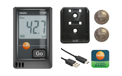 Testo 174 H – Sıcaklık & Nem Mini Data Logger (USB-C) | 0572 1741 02