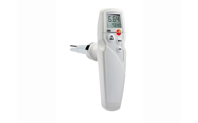 Testo 205 – Tek Elle Kullanılabilen pH/Sıcaklık Ölçüm Cihazı | 0563 2051 | Gıda pH Metre