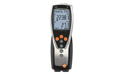 Testo 735-2 – 3 Kanallı Sıcaklık Ölçüm Cihazı, Hafıza ve PC Yazılımı | 0563 7352 