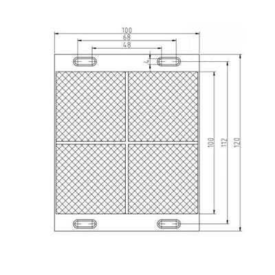 TRİO 100x100mm Reflektör / Mesafe Sensörleri Uyumlu - Siyah