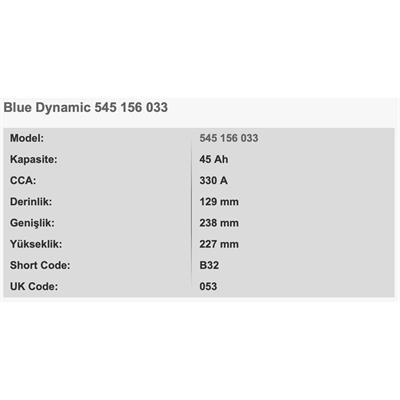 VARTA B32 BLUE DYNAMIC 12V 45AH AKU
