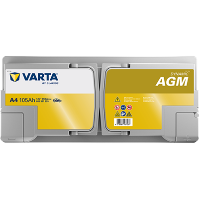 VARTA Dynamic AGM 12V 105Ah 950 CCA – Start-Stop ve xEV Uyumlu Akü