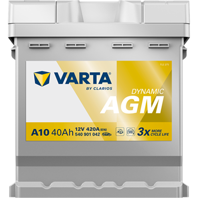VARTA Dynamic AGM 12V 40Ah 420 CCA – Start-Stop ve xEV Uyumlu Akü