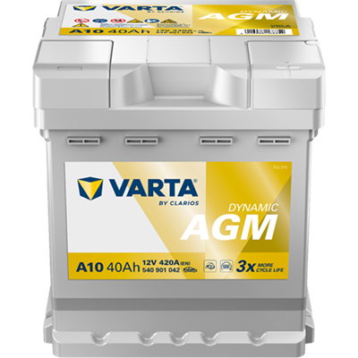 VARTA Dynamic AGM 12V 40Ah 420 CCA – Start-Stop ve xEV Uyumlu Akü