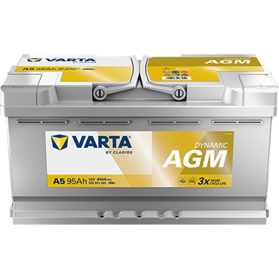VARTA Dynamic AGM 12V 95Ah 850 CCA – Start-Stop ve xEV Uyumlu Akü