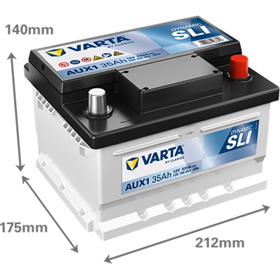 VARTA Dynamic AUX 12V 35Ah 520 A – Start-Stop ve xEV Küçük Akü
