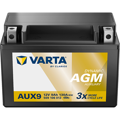 VARTA Dynamic AUX 12V 9Ah 130 A – Küçük Araç ve Motosiklet AGM Akü