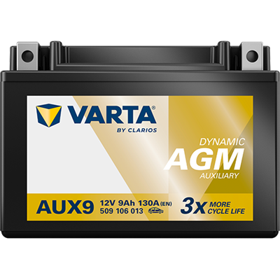 VARTA Dynamic AUX 12V 9Ah 130 A – Küçük Araç ve Motosiklet AGM Akü