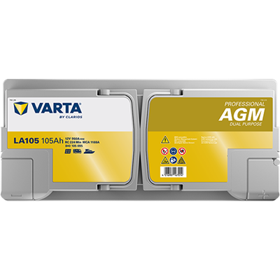 VARTA Professional AGM 12V 105Ah 950A – LA105 (840105095) | Marin ve Karavan Aküsü